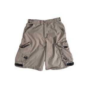 Gasoline Y2K Men's Cargo Shorts in Dusty Rose/Khaki